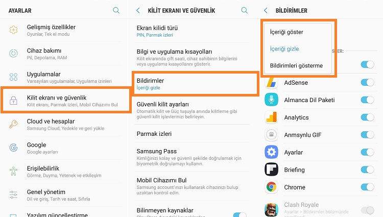 Android Kilit Ekranında Mesajın İçeriğini Gizleme Nasıl Yapılır