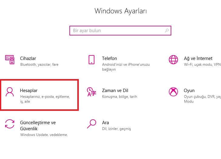 Windows 10 da Ayarlarımı Nasıl Senkronize Ederim TEKNOLOJİDOLABI