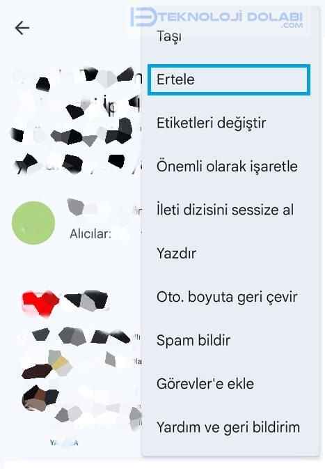 Gmail'de Erteleme Nasıl Kullanılır?